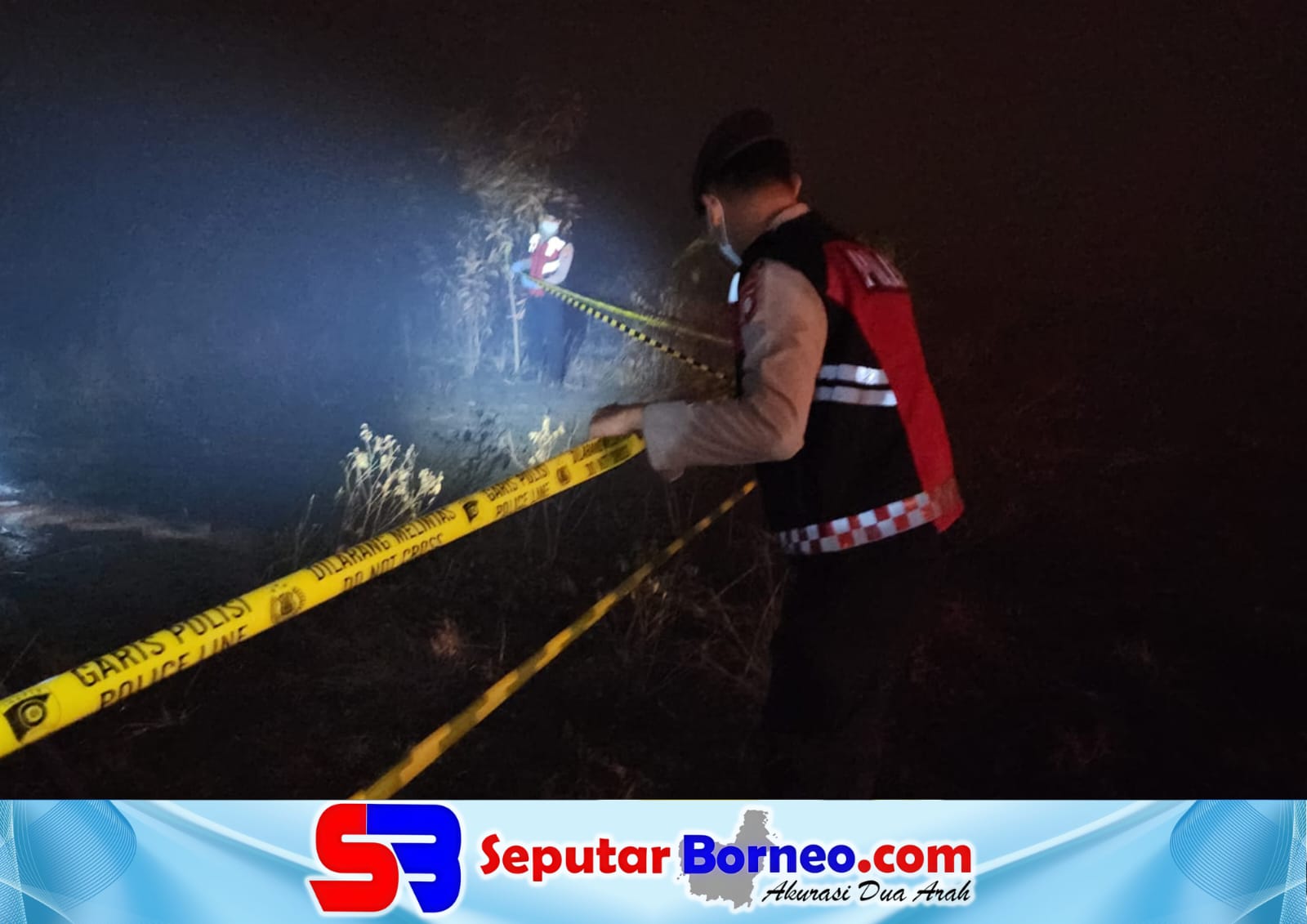 Anggota Polres Barito Timur melakukan olah TKP, pada Selasa (13/10/2026). FOTO: ISTIMEWA/SB
