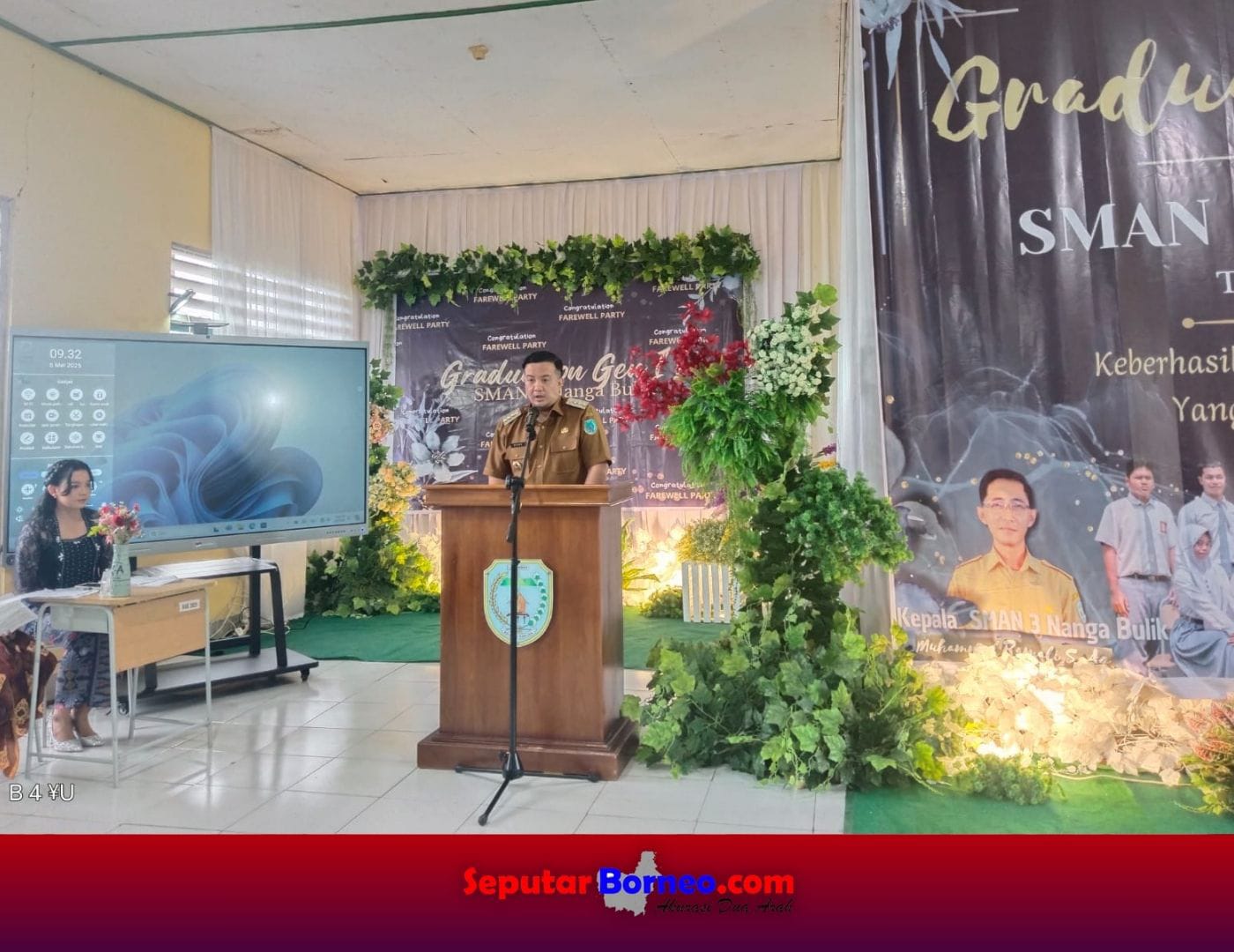 Bupati Lamandau Hadiri Pelepasan Peserta Didik SMA Negeri 3 Nanga Bulik