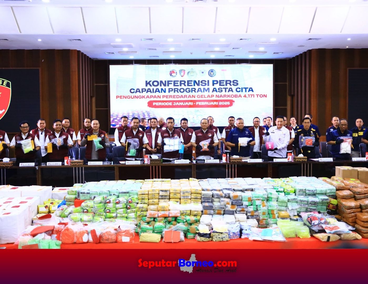 Bareskrim Polri Ungkap 4,171 Ton Narkoba dan 9.586 Tersangka Ditangkap