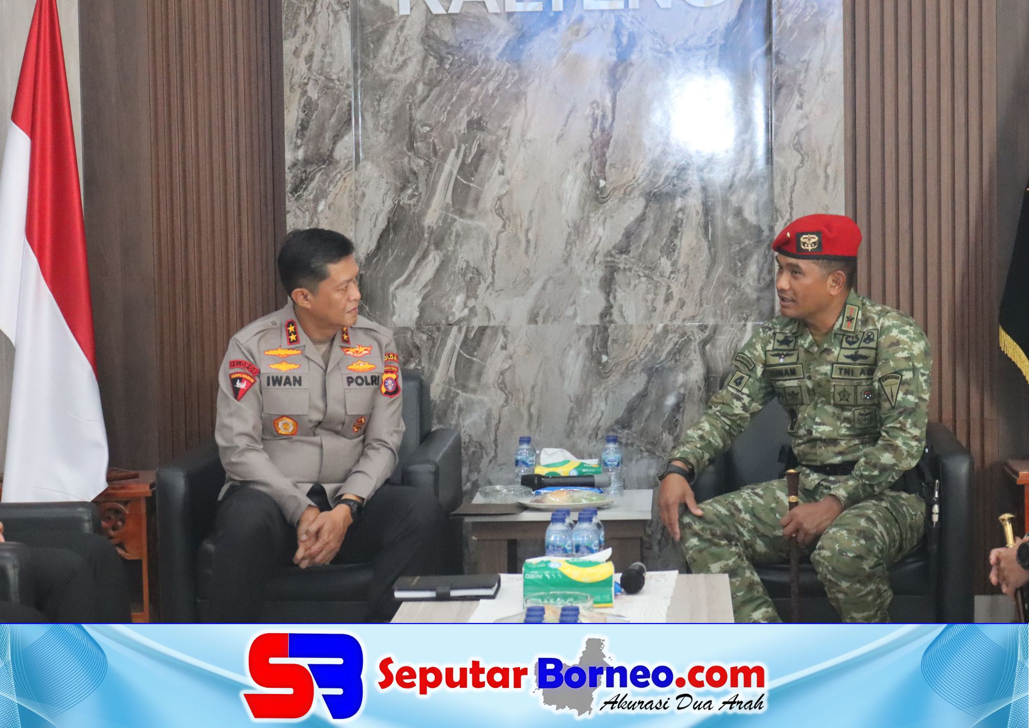 Perkuat Sinergitas TNI-Polri, Kapolda Kalteng Audiensi Bersama Kopassus Grup 4