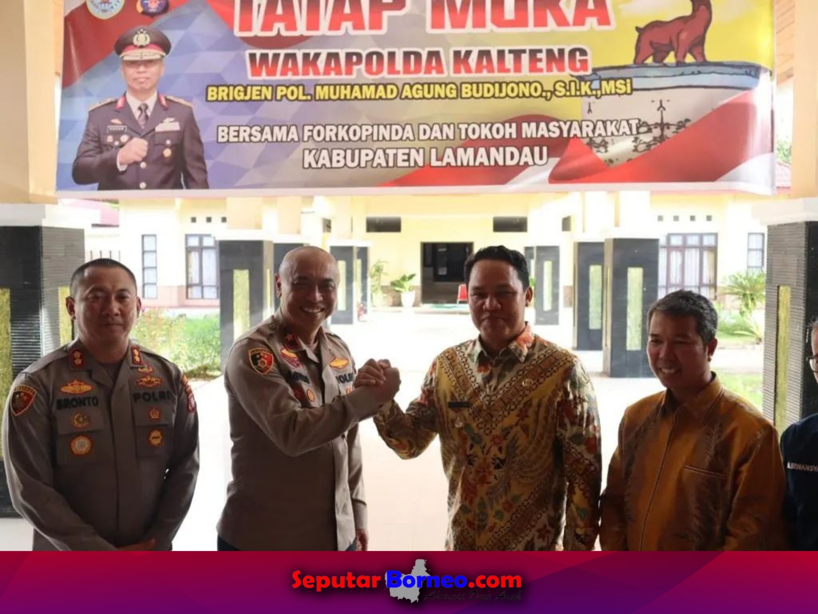  Bupati Lamandau Sambut Kedatangan Wakapolda Kalteng Brigjen Pol Mohamad Agung Budijono
