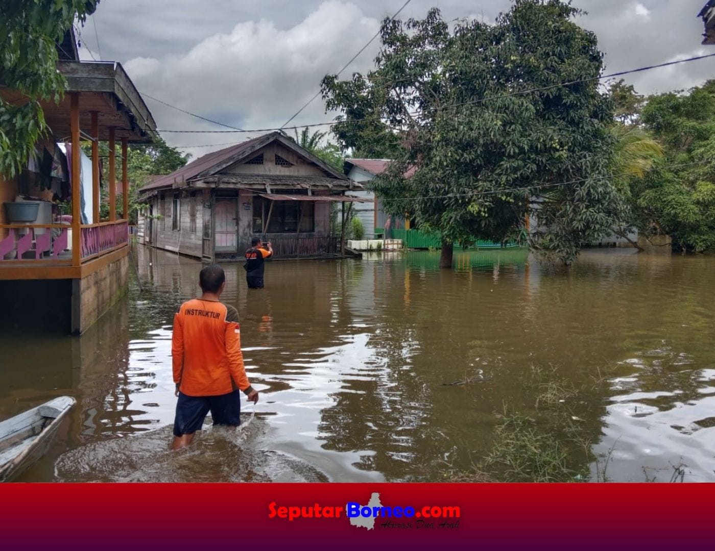 Ratusan Rumah Warga Bantaran Sungai Lamandau Terendam Air