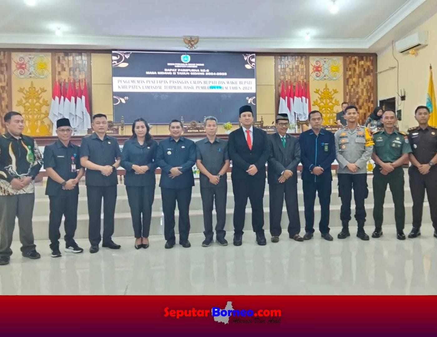 Pj Bupati Lamandau Hadiri Paripurna Penetapan Bupati dan Wakil Bupati Terpilih