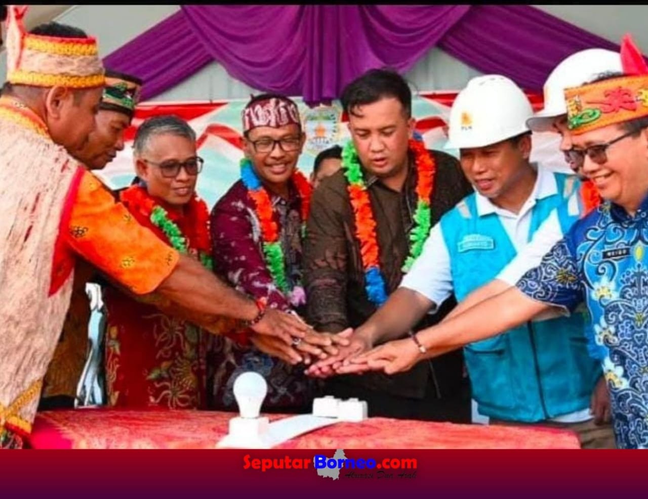 Bupati Lamandau Resmikan Listrik Desa Batu Ampar dan Lubuk Hiju