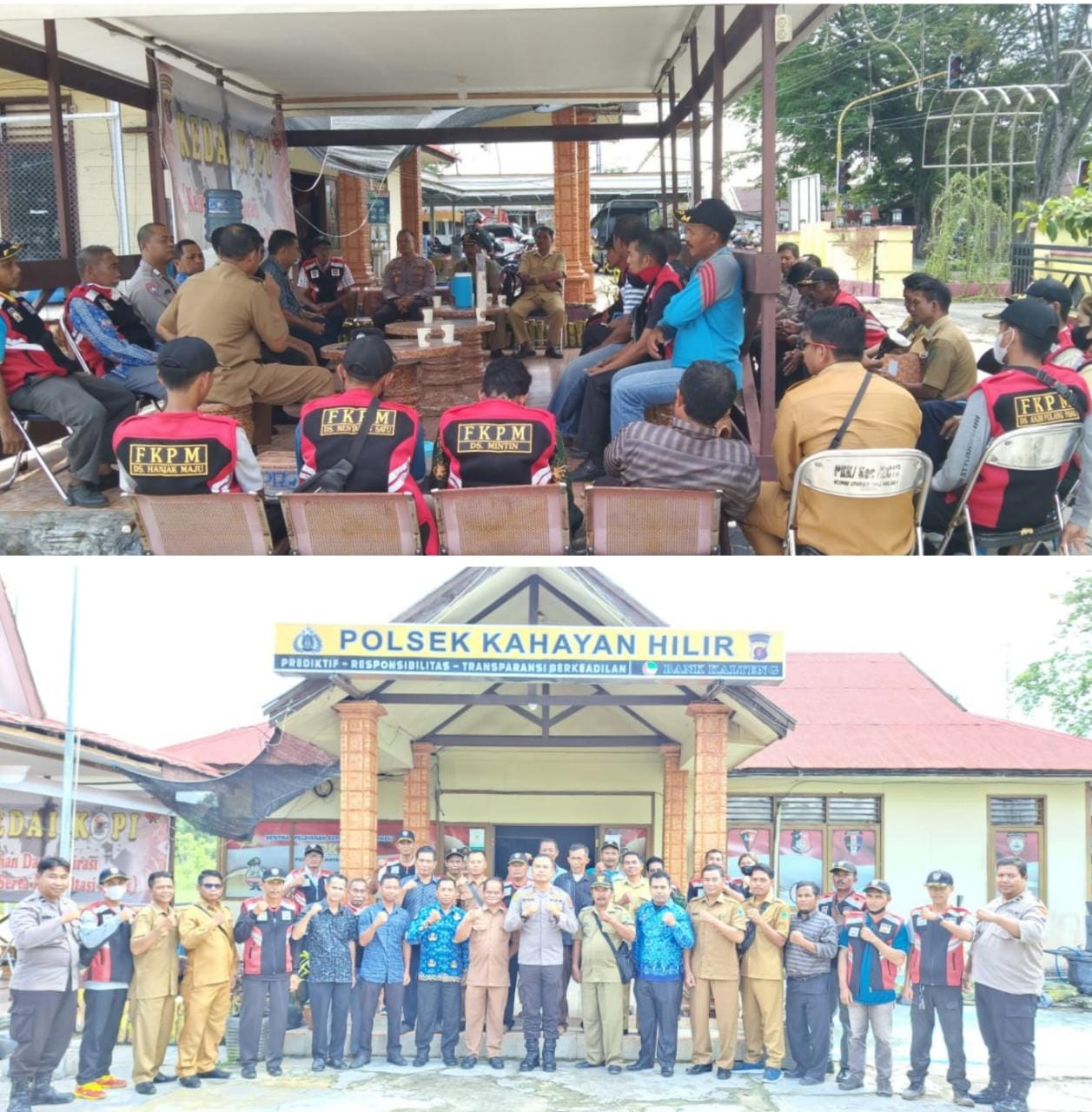 Polsek Kahayan Hilir Rapat Bersama FKPM