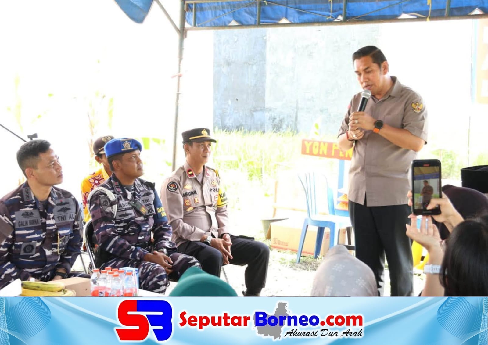 Danlanal Banjarmasin Kunjungi Pos AL Bahaur, Perkuat Sinergi Keamanan Pesisir Pulpis