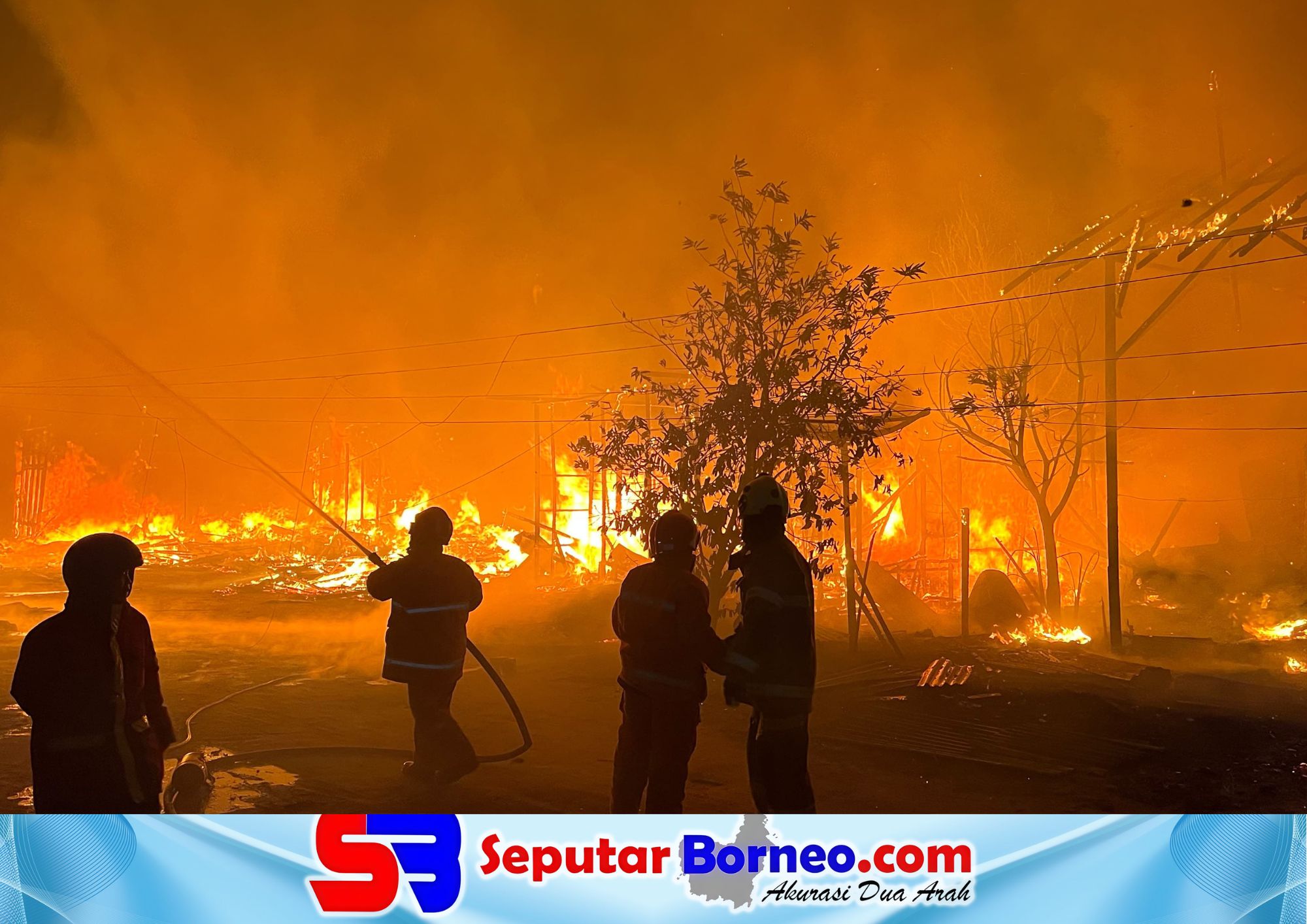 Kebakaran Hebat di Baamang, Empat Rumah dan Satu Gudang Ludes