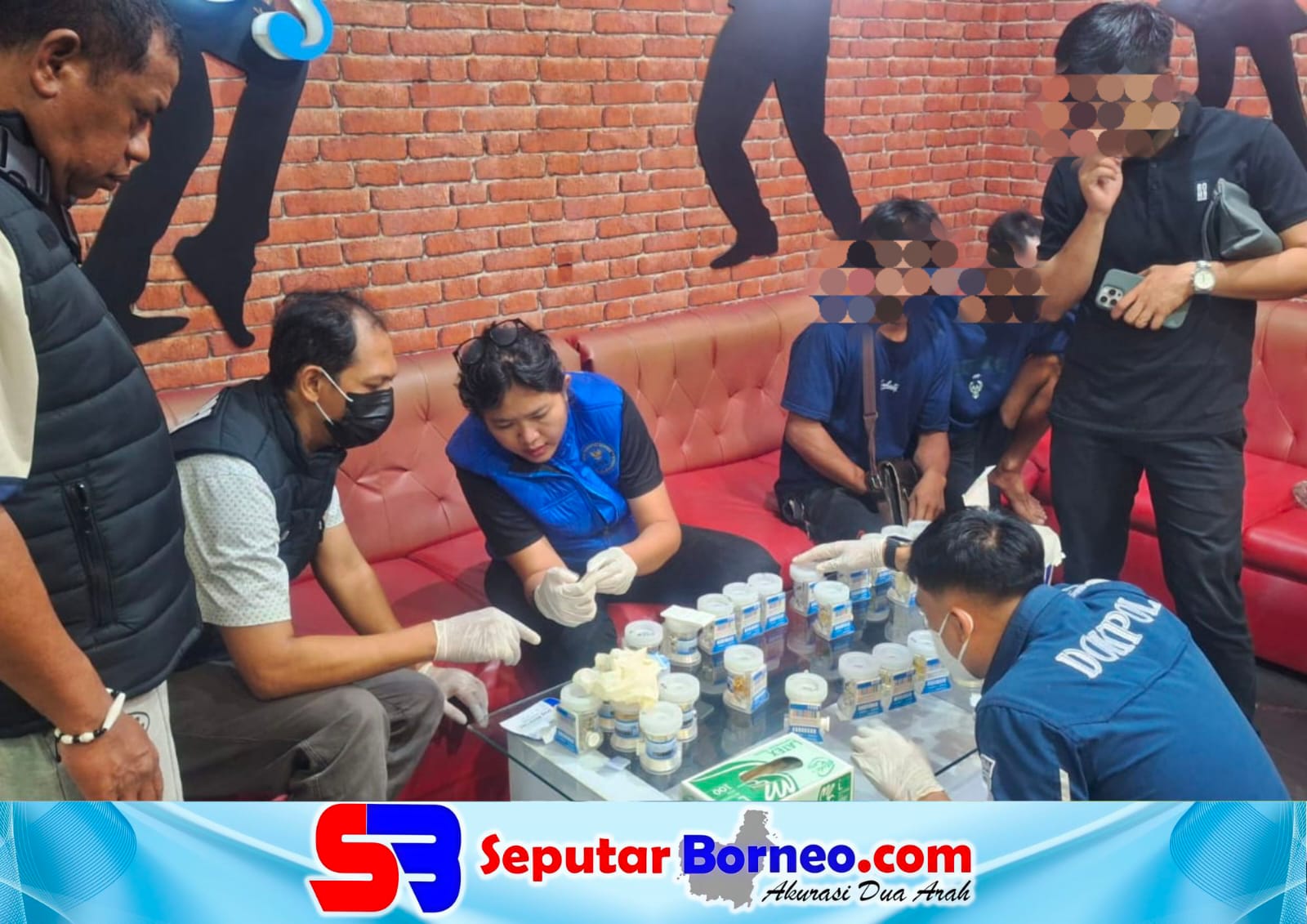 Kegiatan razia dan pemeriksaan urine pada beberapa THM yang ada di Palangka Raya, Minggu (18/10/2026). (FOTO:ISTIMEWA)