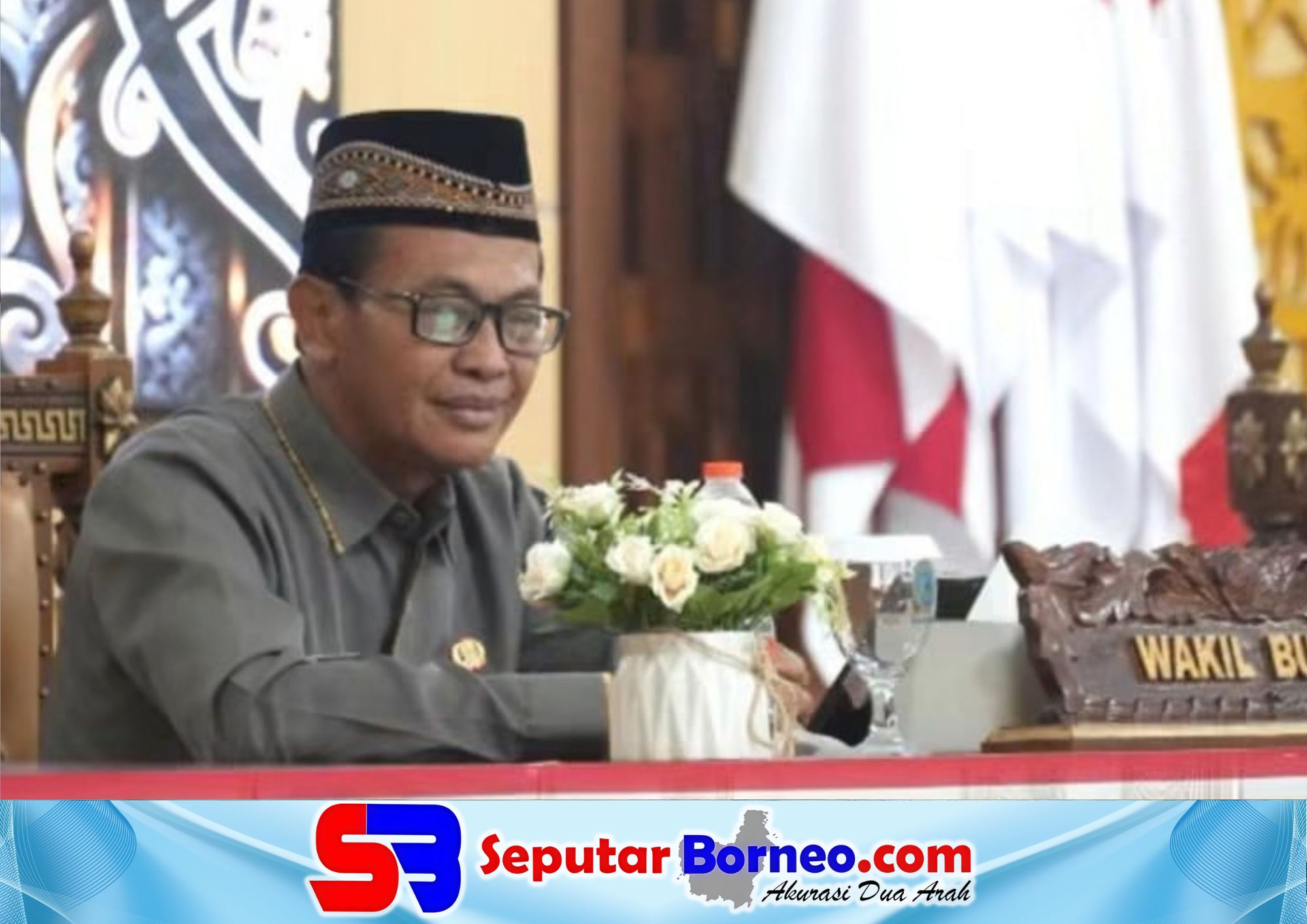 Wabup Lamandau, Abdul Hamid menghadiri rapat paripurna di gedung DPRD setempat. (FOTO: ISTIMEWA)