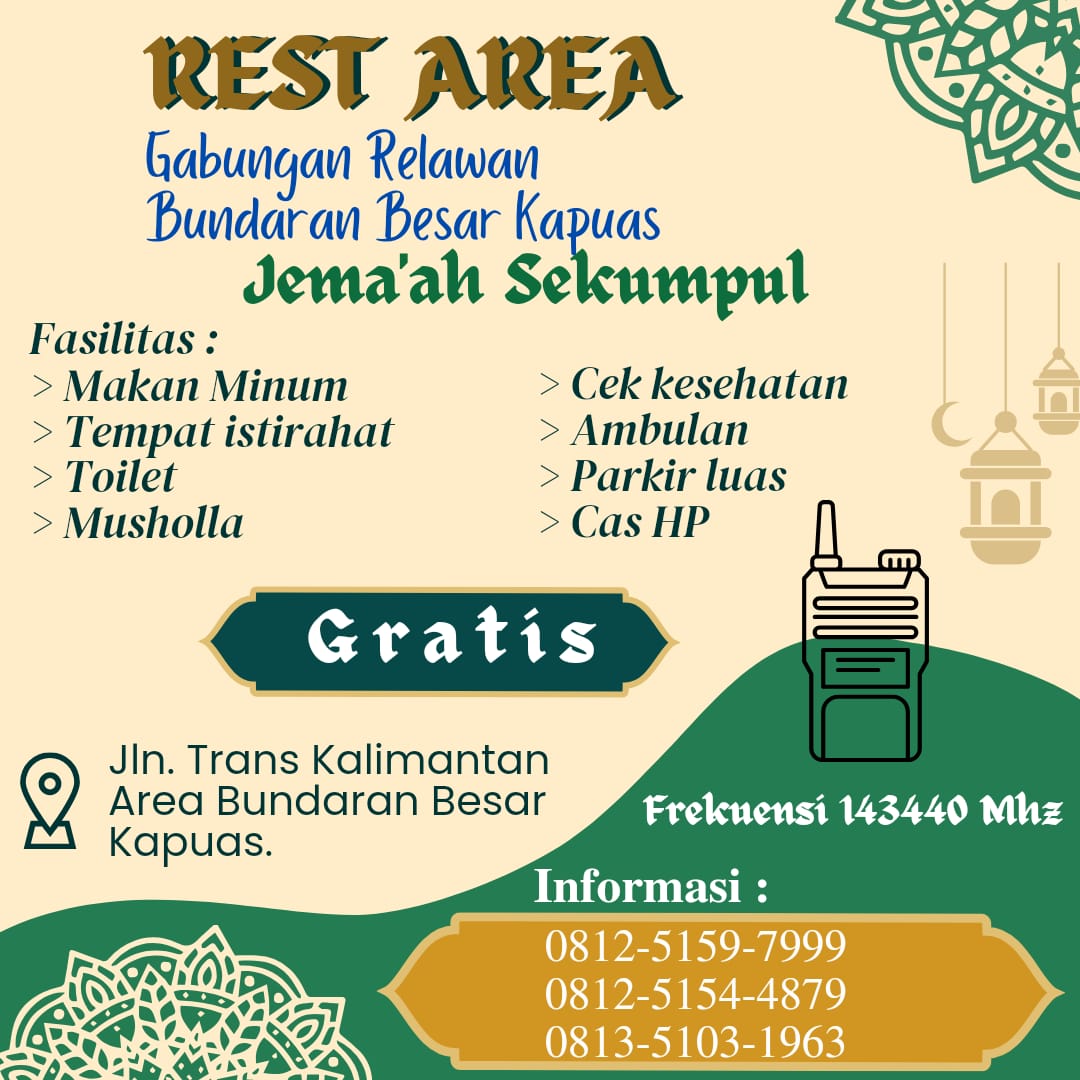 Sambut Haul Guru Sekumpul, Relawan Gabungan Kapuas Siapkan Rest Area