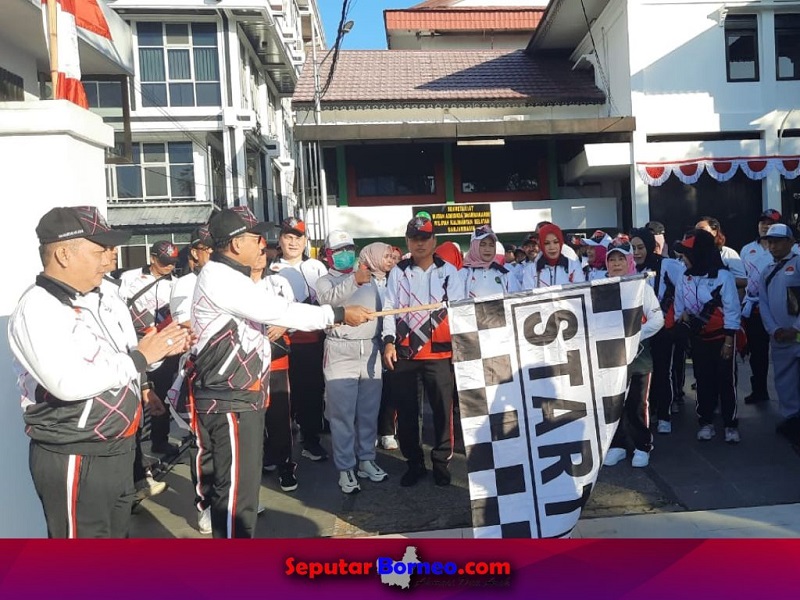 Meriahkan HBA dan IAD, Kejati Kalsel Gelar Jalan Sehat dan Perlombaan Olahraga