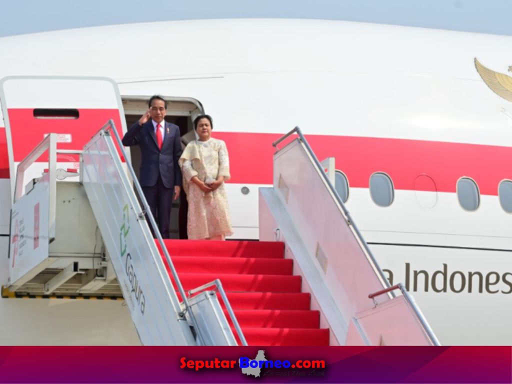 Presiden RI, Joko Widodo didampingi ibu Iriana Joko Widodo saat tiba di New Delhi, India. (FOTO:ISTIMEWA)