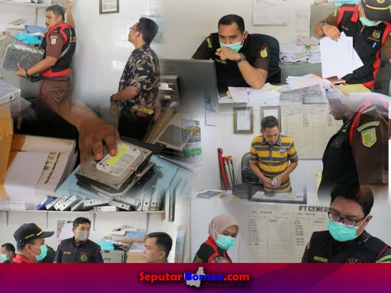 Tim Gabungan Penyidik Kejaksaan Tinggi Aceh dan Kejaksaan Negeri Aceh Barat Daya melakukan penggeledahan di Kantor PT CA dan rumah Askep PT CA, M Anis. (FOTO:KEJAKSAAN)
