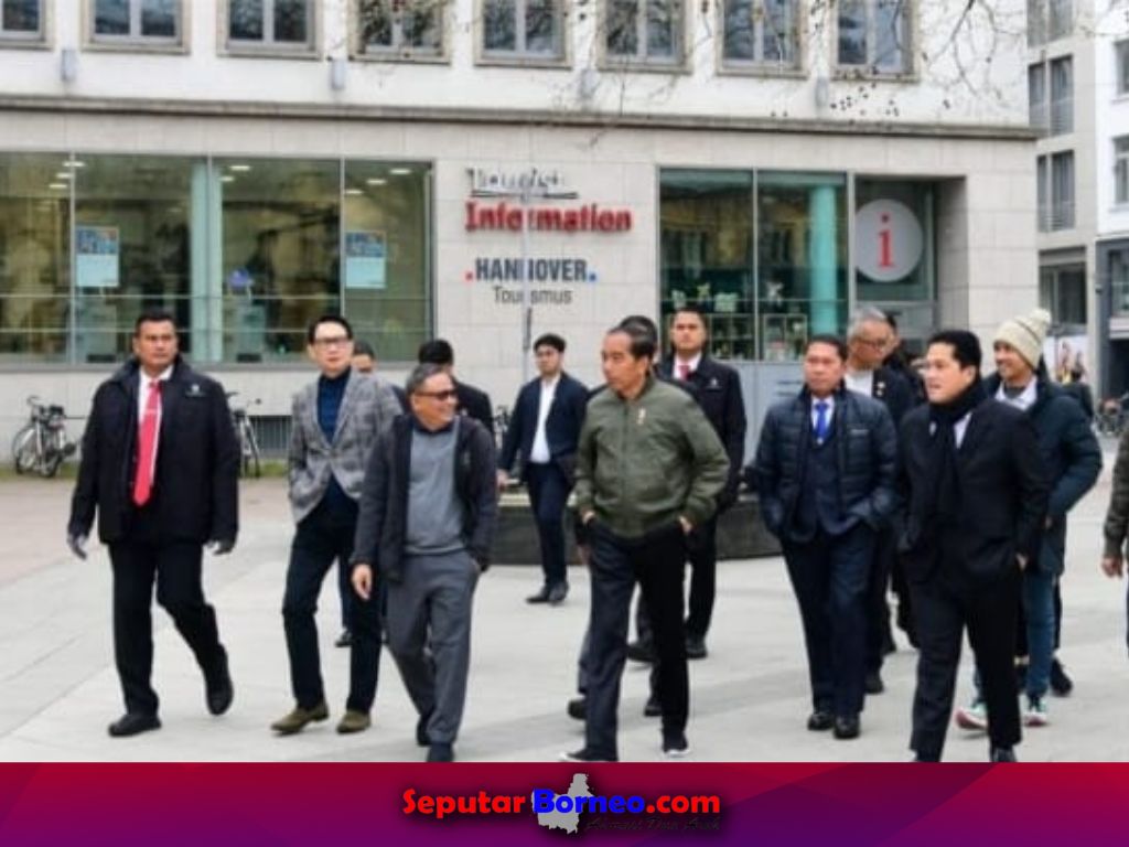 Presiden Joko Widodo jalan pagi dan sapa masyarakat Indonesia yang berada di Jerman. (FOTO:BPMI SETPRES)