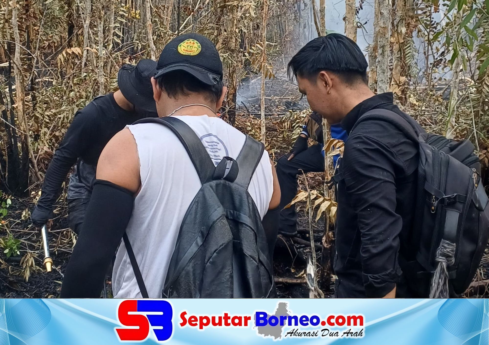 Api Gambut Merembet di UPR, BEM dan Ormawa FISIP Turun Padamkan Karhutla