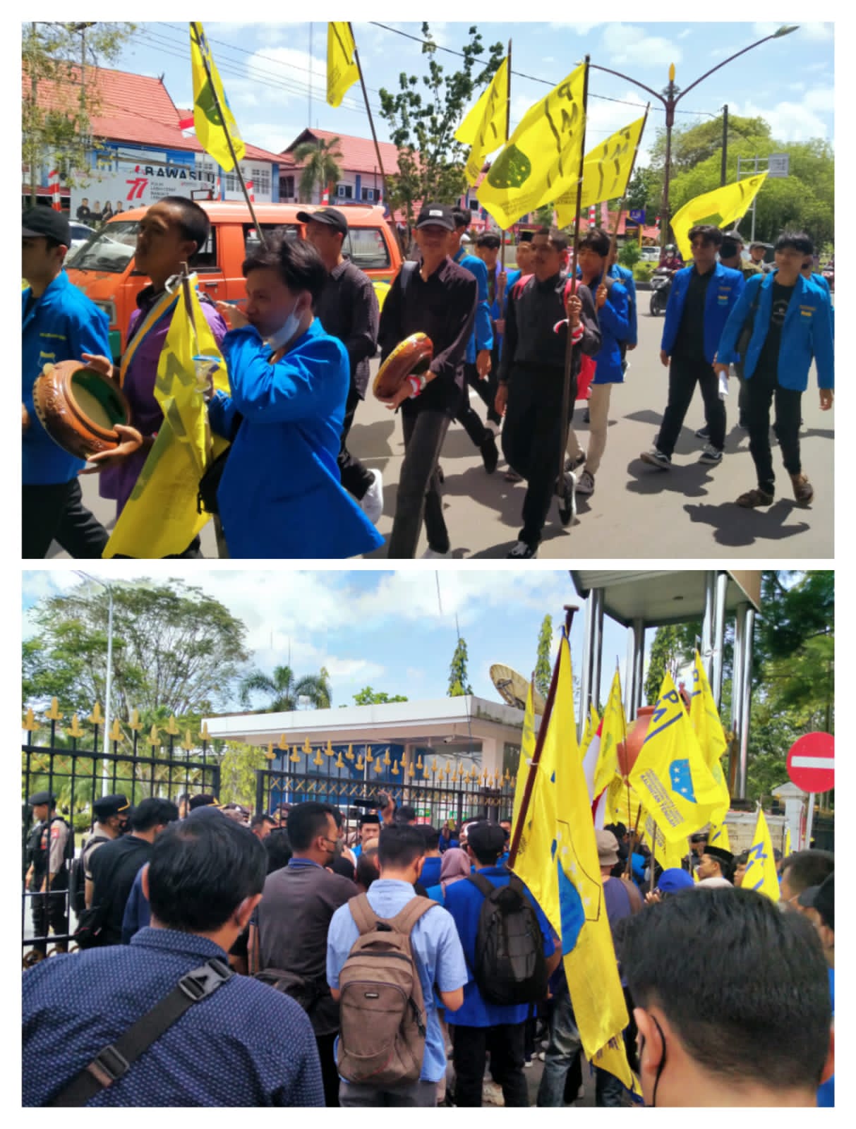 Puluhan Mahasiswa Demo Depan Kantor Gubernur Tolak BBM Naik