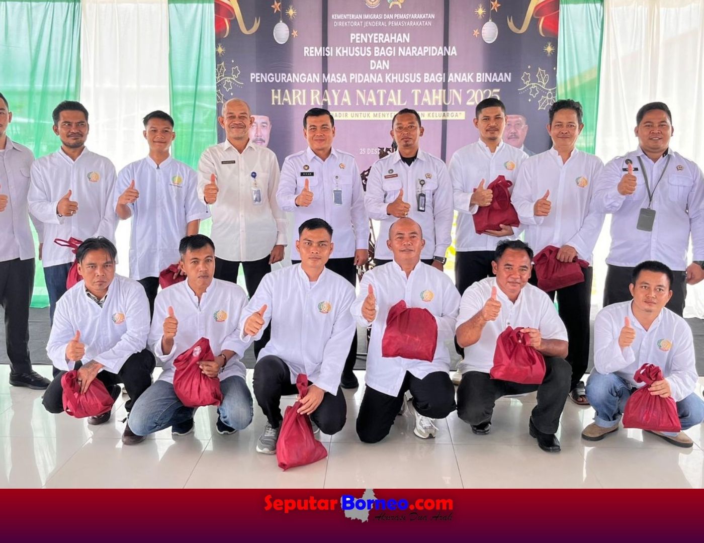 Sukacita Natal, 109 Warga Binaan Lapas Palangka Raya Terima RK Natal 2025