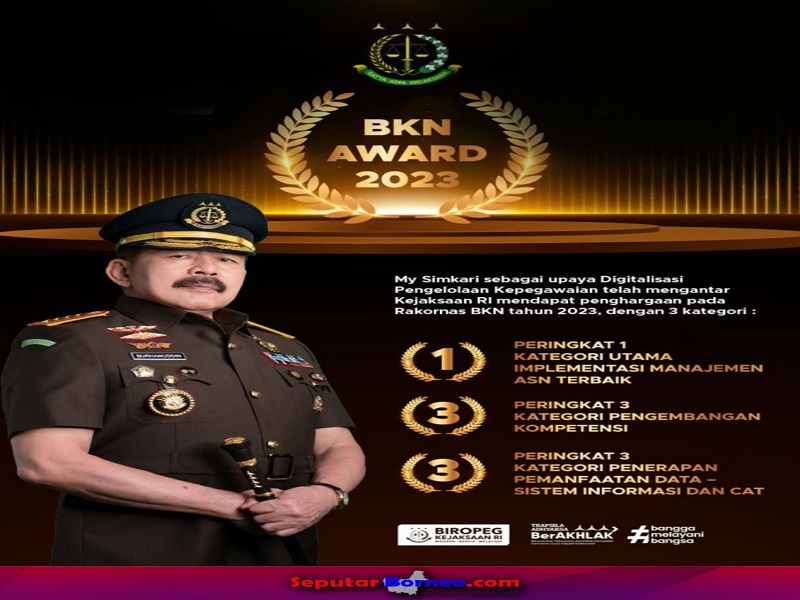 Kejaksaan RI Raih Tiga Penghargaan di BKN Award Tahun 2023