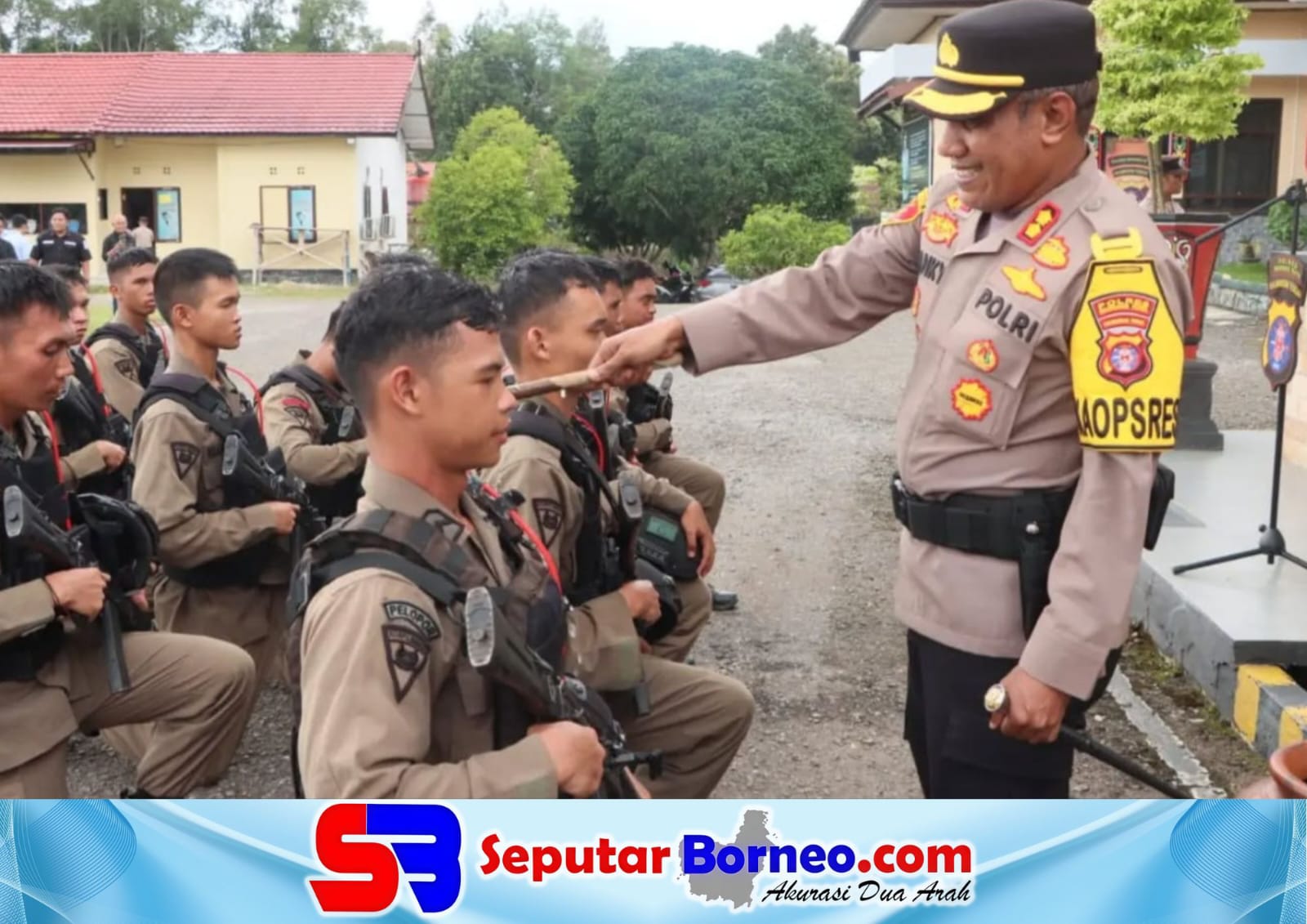 Polres Murung Raya Sambut 14 Bintara Brimob di Mapolres Mura