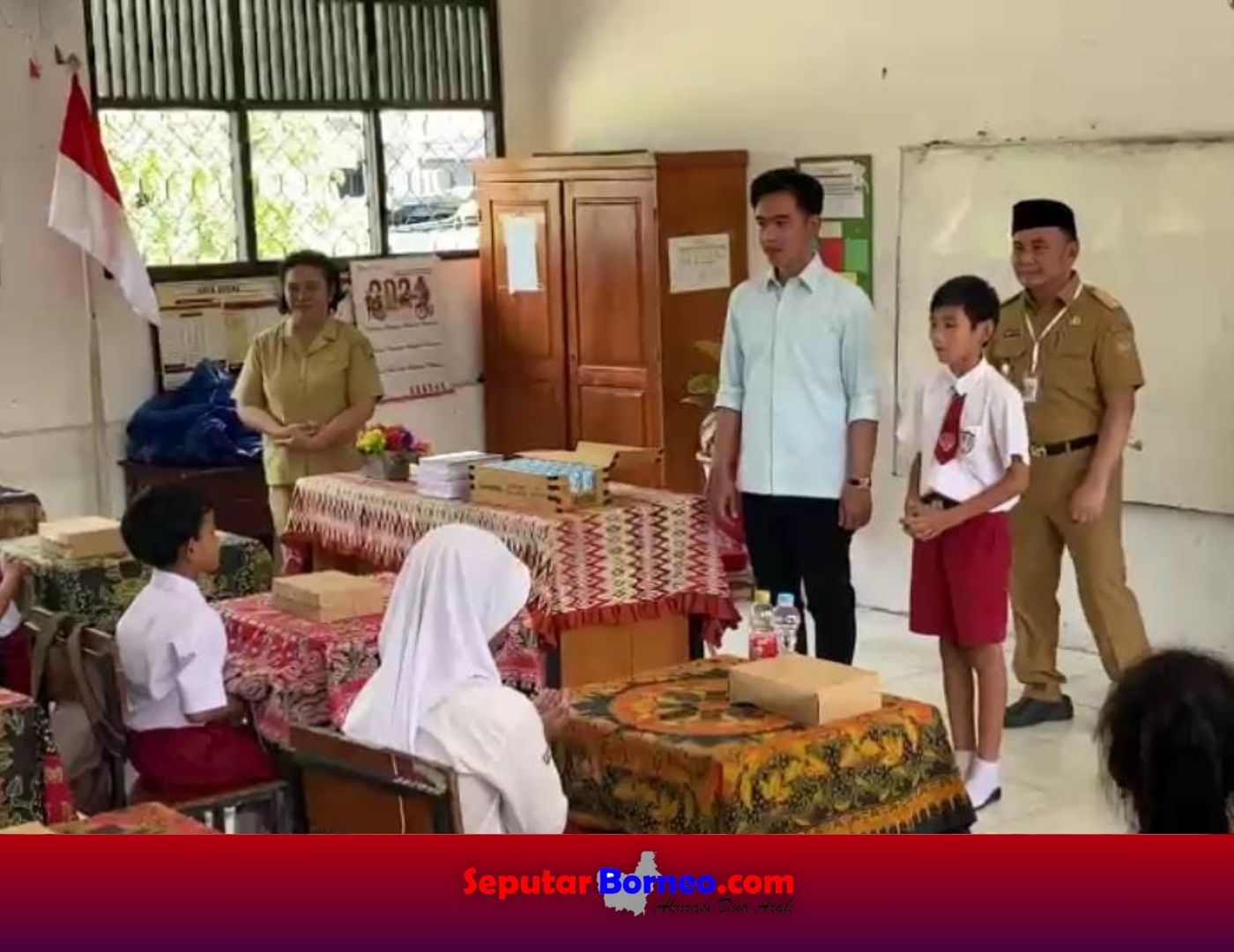 Wakil Presiden Tinjau Program Makan Siang Gratis di SDN 1 Langkai