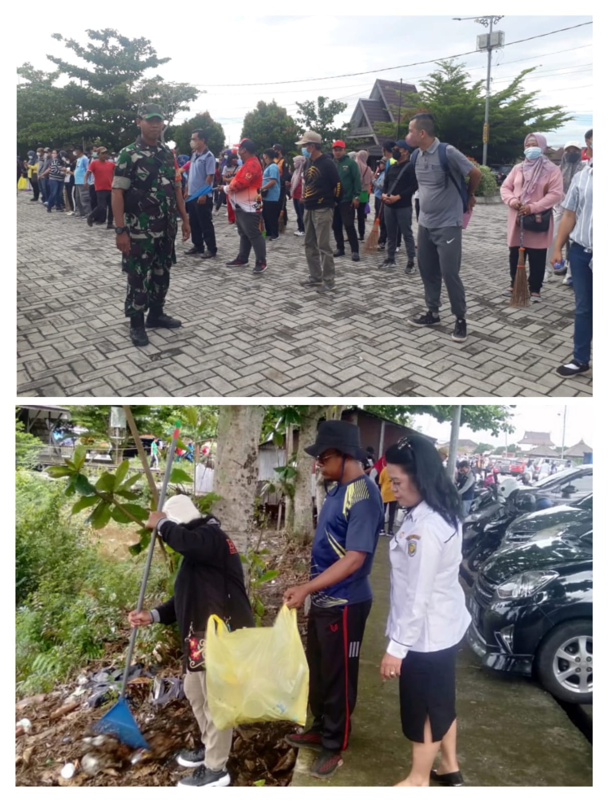 Dukung Raih Adipura, TNI Gotong Royong Persiapan Lomba
