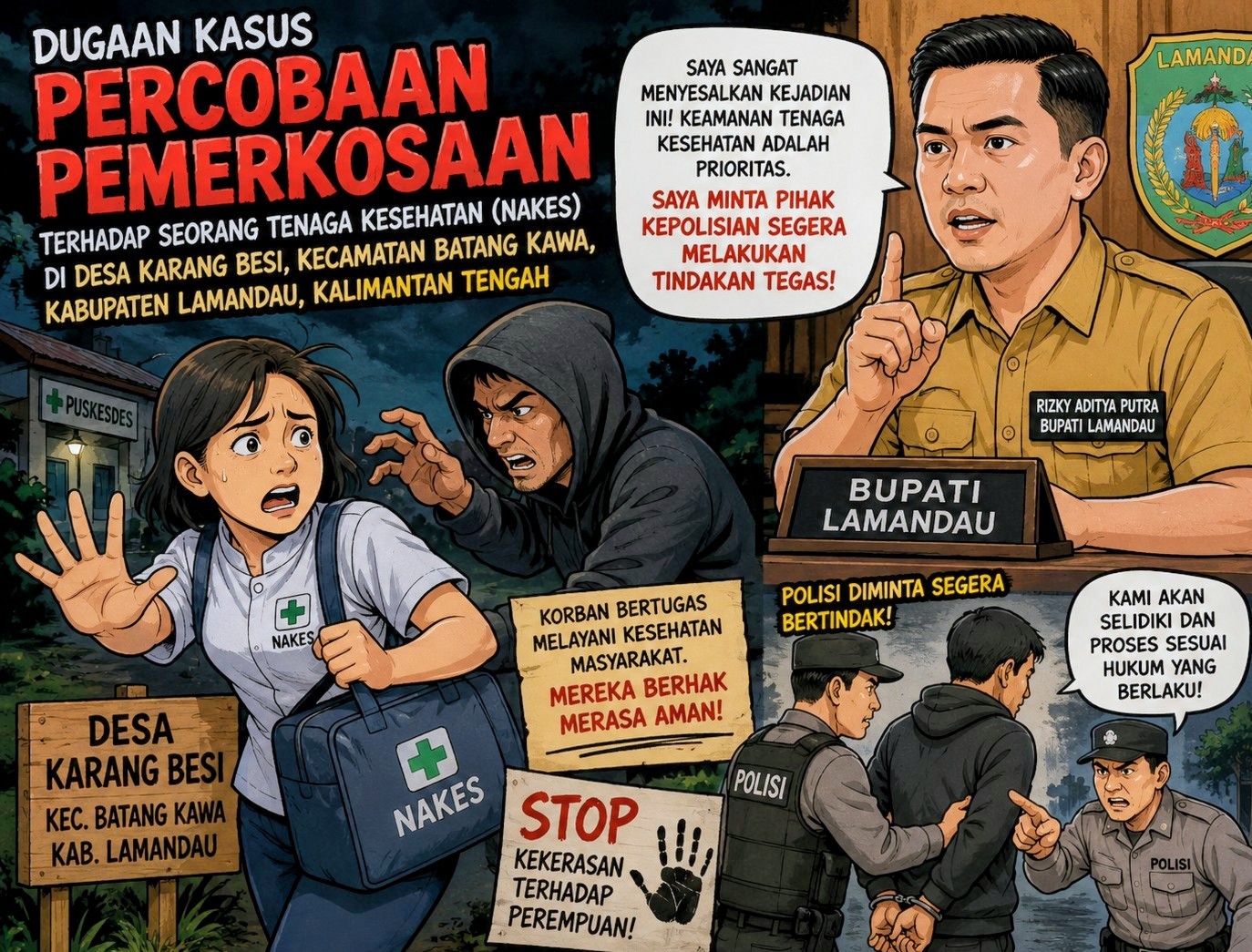 Bupati Lamandau Soroti Dugaan Percobaan Pemerkosaan Nakes di Karang Besi