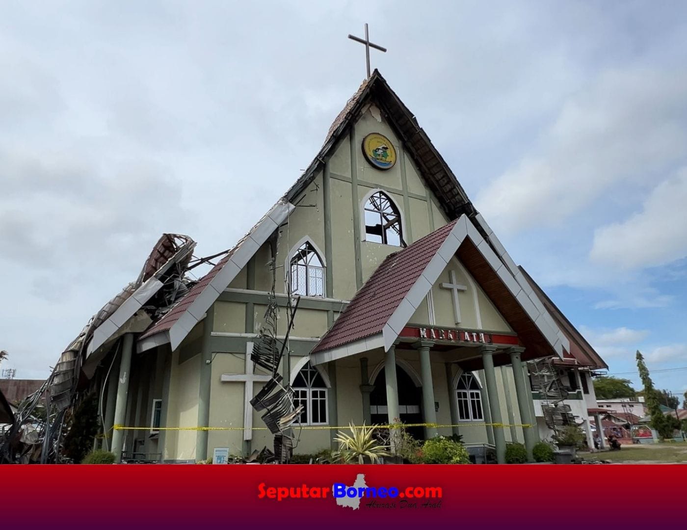 Kala Api Hanguskan Gereja Bersejarah Palangka Raya