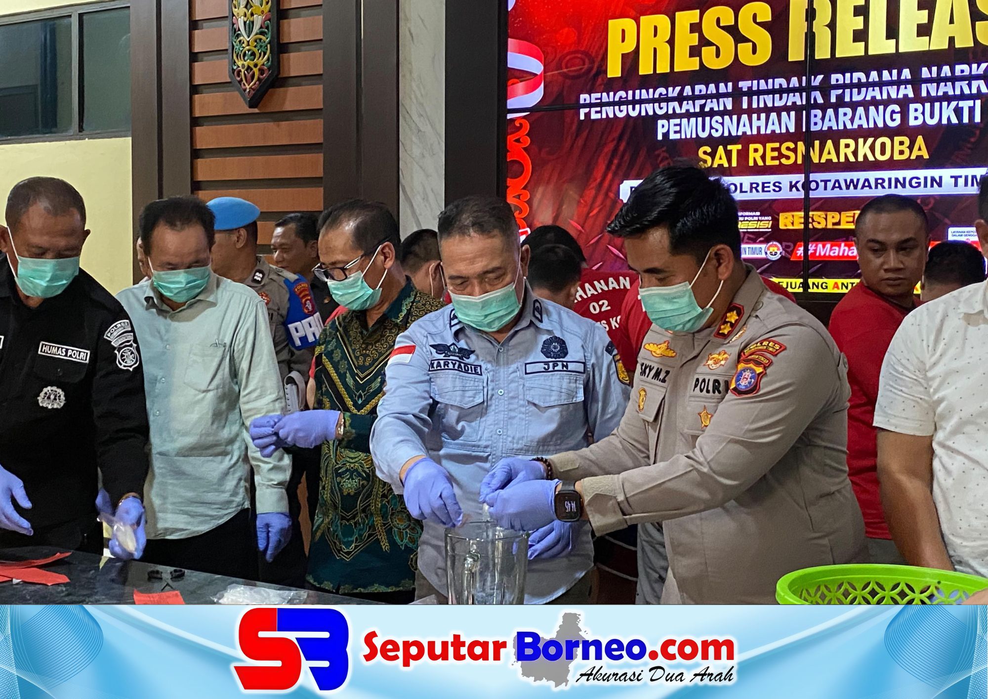Polres Kotim Musnahkan 511,57 Gram Sabu