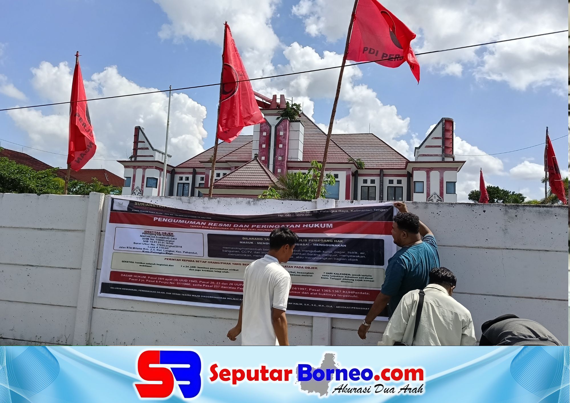 Tanah Eks Kantor PDIP Kalteng Diklaim, Suriansyah Halim: SHM Milik Keluarga R Atu Narang