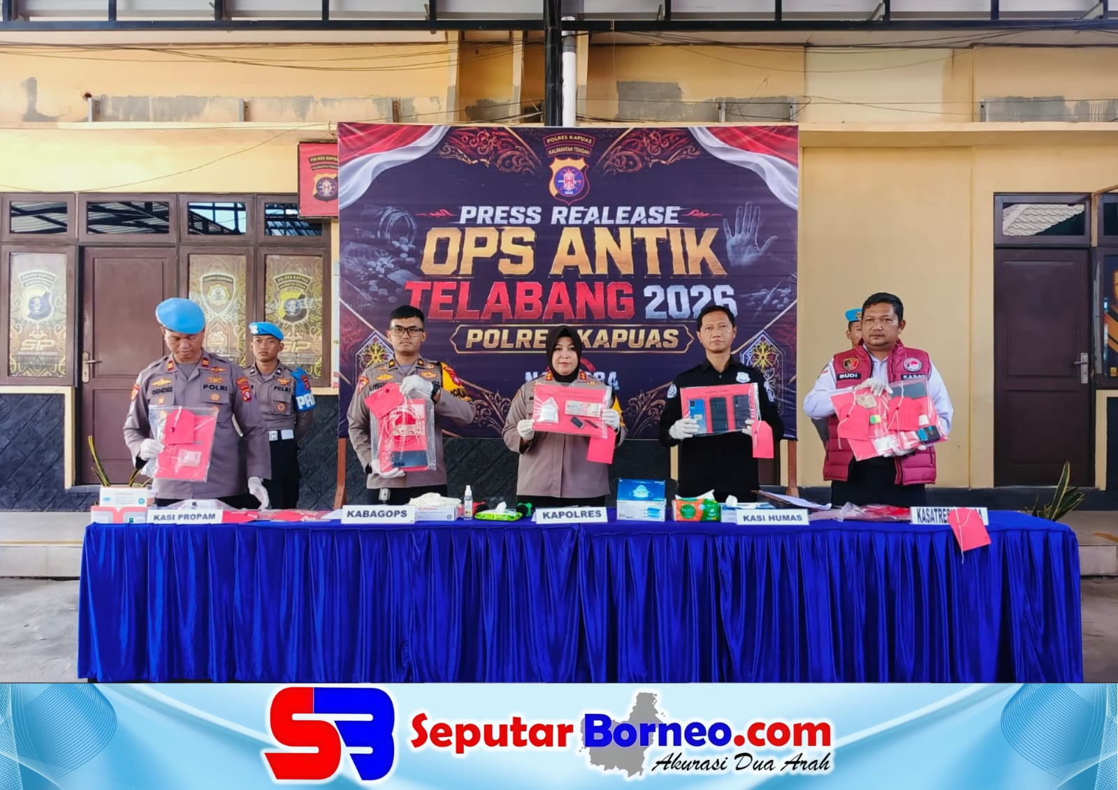 Operasi Antik Talabang 2026, Polres Kapuas Ungkap 7 Kasus Narkoba dan Amankan 8 Tersangka