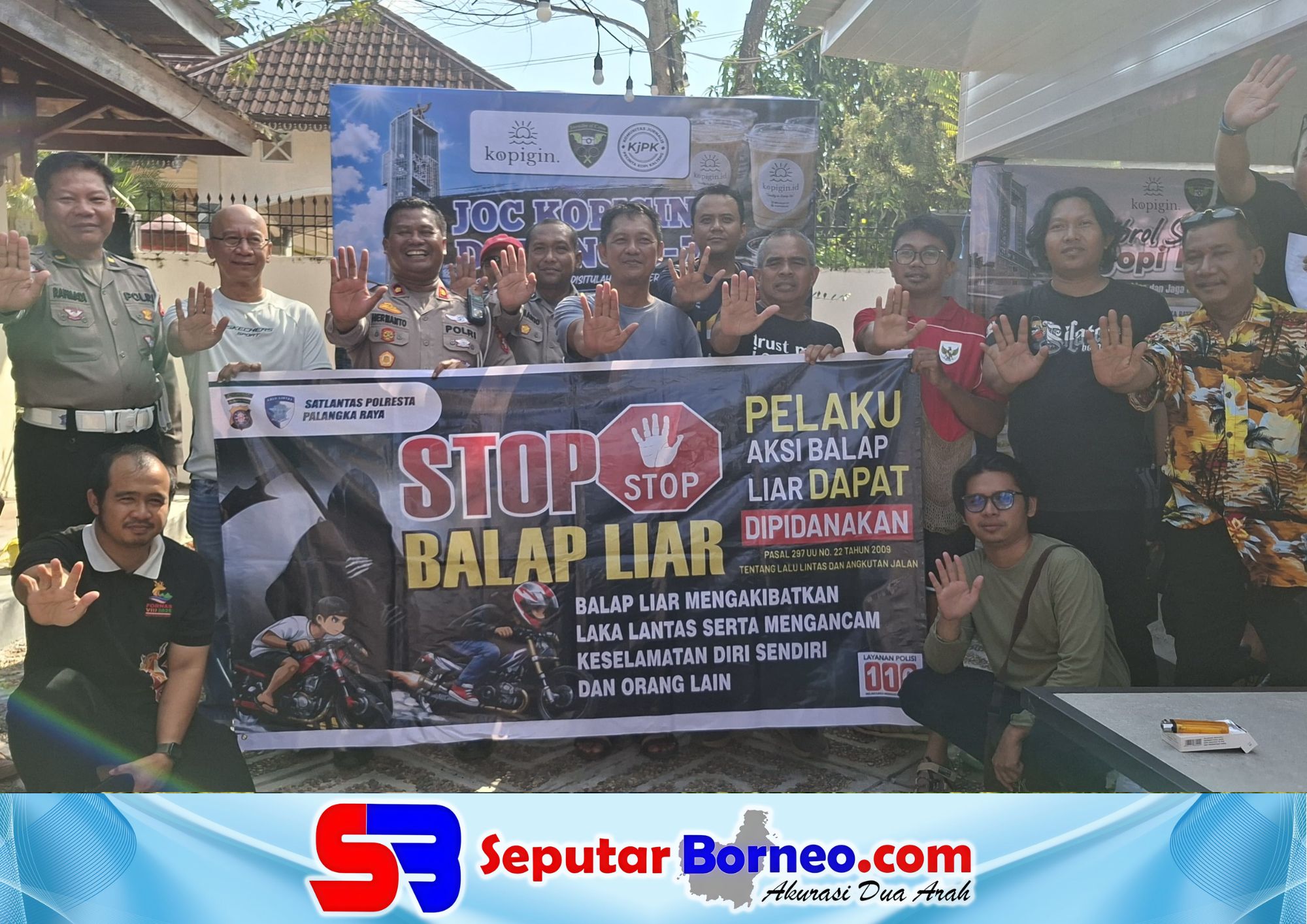 Satlantas Polresta Palangka Raya Gandeng Komunitas dan Wartawan Tekan Balapan Liar