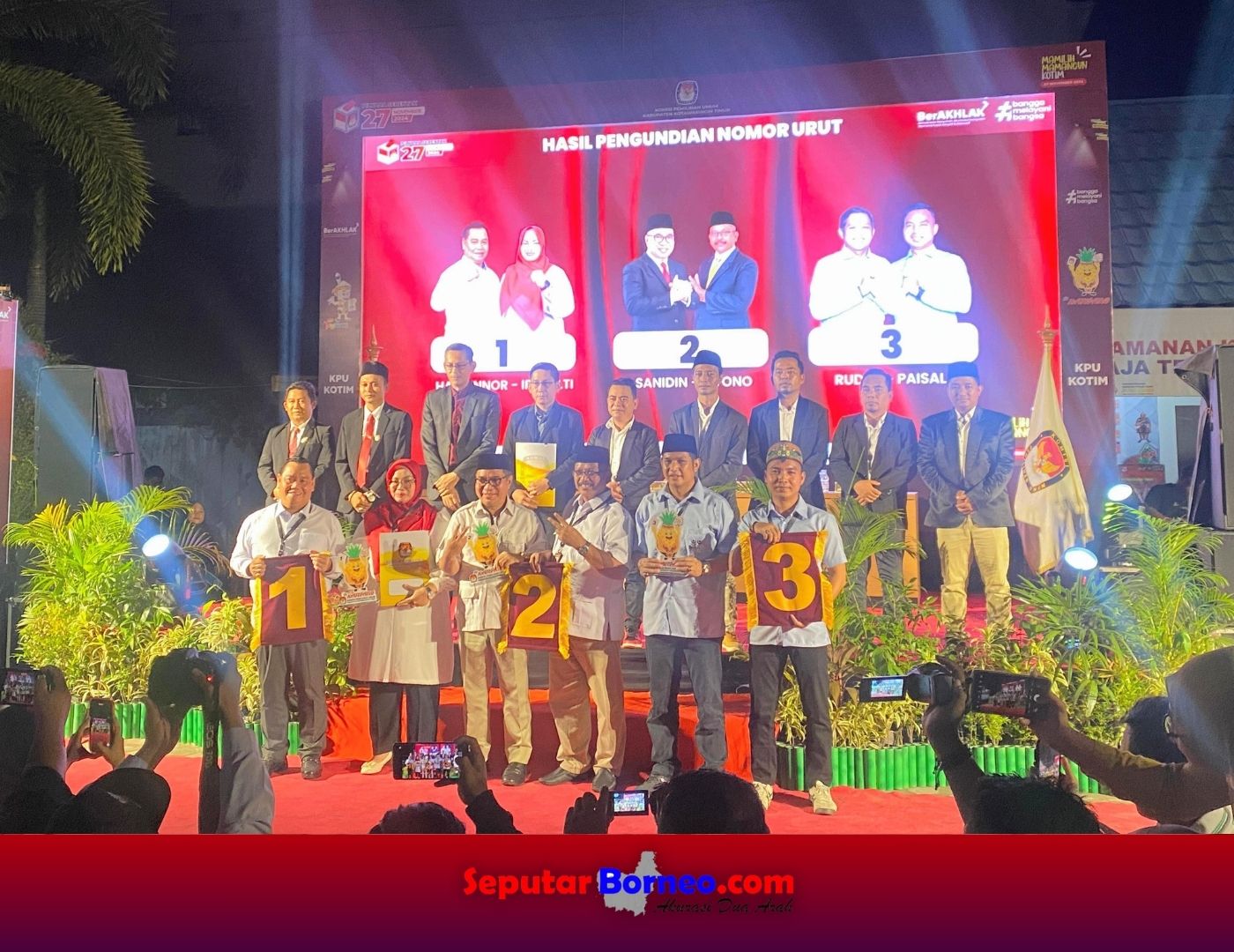 Ini Daftar Nomor Urut Paslon Bupati dan Wabup Kotim