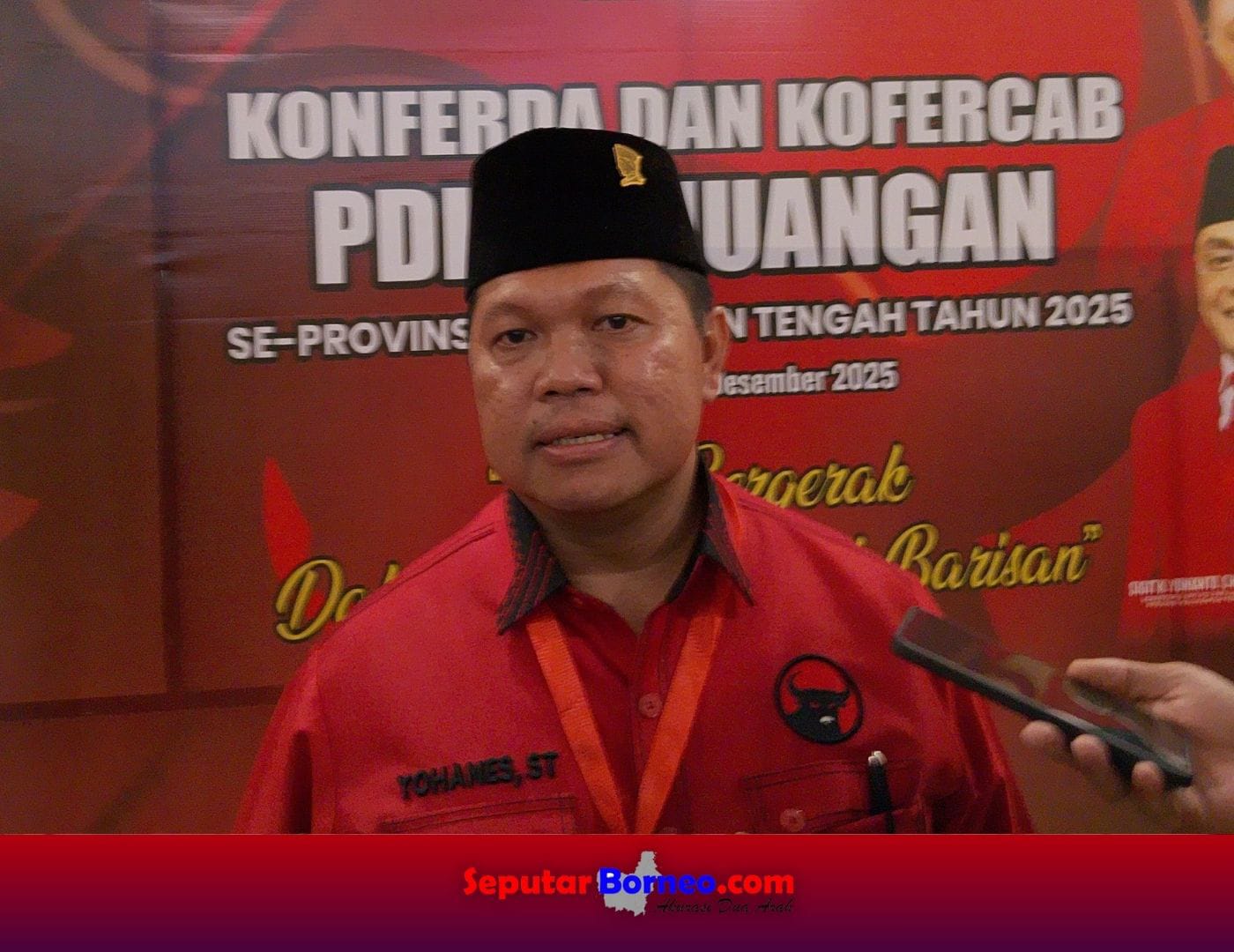 Yohanes Ditetapkan sebagai Ketua DPD PDI Perjuangan Kalteng Periode 2025-2030