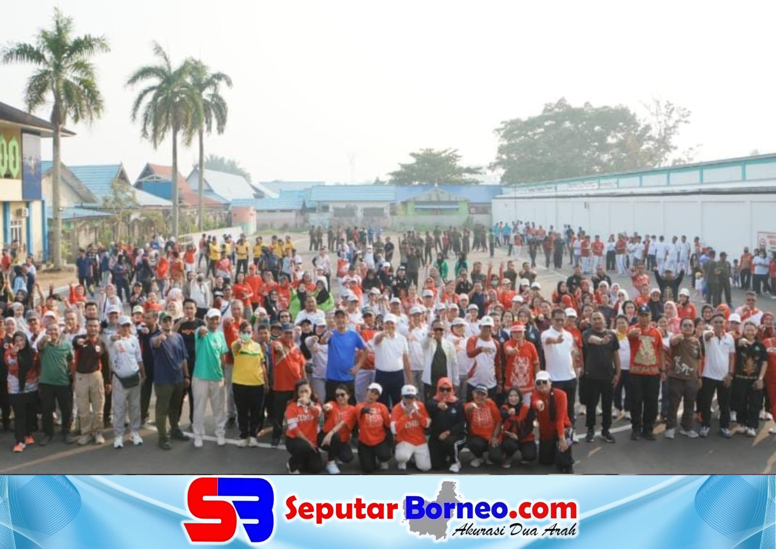 Meriahkan HUT ke-81 RI, Pemkab Kapuas Gelar Senam Bersama Antar OPD